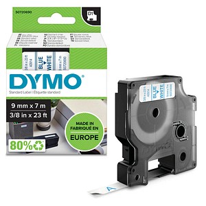 Dymo D1 Beschriftungsband - 9 mm - Blau auf Weiß