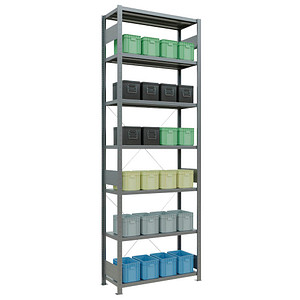 4004514202925 - Gebrüder Schulte - Fachbodenregal Komplettregale MULTIplus250 3000x1000x400mm (Grundregal) Traglast 250kg