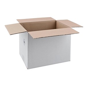 Nestler Wellpapp-Faltkartons 1-wellig weiß 31,5 x 22,5 x 23,7 cm Außenmaß, 20 St.