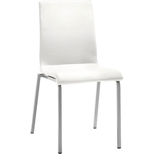 4032376075388 - Besucherstuhl myLIFE weiß   silber ohne Armlehnen 4-Fuß-Gestell 4032376075388 Mayer