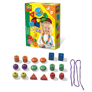SES Creative Fädelspiel mit Holzperlen Lernspiel 8710341148089 SES Creative