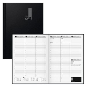 4061947142693 - Buchkalender 1072440905 TimeCenter 724 schwarz 1 Woche   2 Seiten 21x297cm (A4) 2025 4061947142693 Brunnen