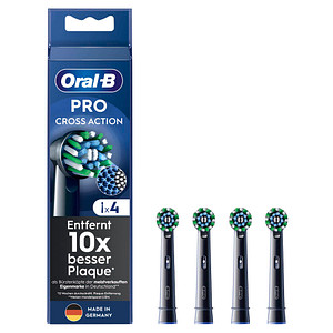 4 Oral-B PRO Cross Action schwarz Zahnbürstenaufsätze