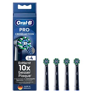 4 Oral-B PRO Cross Action schwarz Zahnbürstenaufsätze