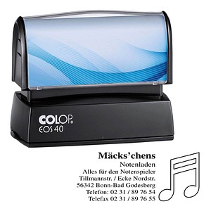 9004362479635 - COLOP Textstempel individualisierbar EOS 40 selbstfärbend blau schwarz rot mit Logo 9004362479635 - COLOP Textstempel individualisierbar EOS 40 selbstfärbend blau schwarz rot mit Logo