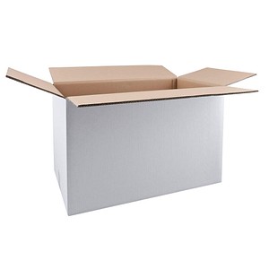 Nestler Wellpapp-Faltkartons 2-wellig weiß 61,3 x 36,3 x 37,8 cm Außenmaß, 20 St.