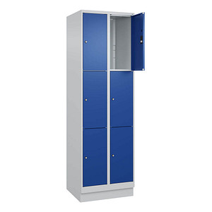 CP Schließfachschrank Classic PLUS enzianblau, lichtgrau 080020-203 S10003, 6 Schließfächer 60,0 x 50,0 x 195,0 cm