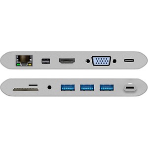 4040849621130 - USB-C Aluminium Multiport Adapter 1 pc cardboar USB-Hubs - USB 30 - 3 - silber