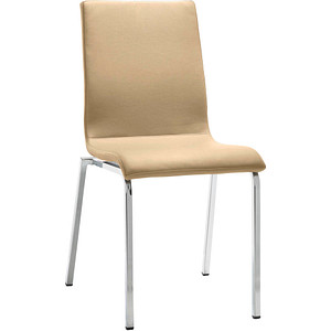 4032376075326 - Besucherstuhl myLIFE beige   chrom ohne Armlehnen 4-Fuß-Gestell 4032376075326 Mayer