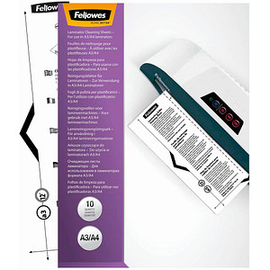 Fellowes Reinigungsblätter für Laminiergeräte glänzend für diverse Formate bis A3, 10 St.