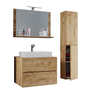 VCM my bath Badmöbel-Set Lendas L 915209 honig-eiche 114,0 x 52,0 x 150,0 cm