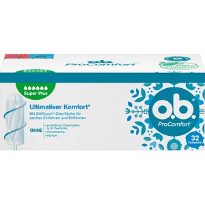 o.b. Tampons ProComfort Super Plus für sehr starke Periode, 32 St.