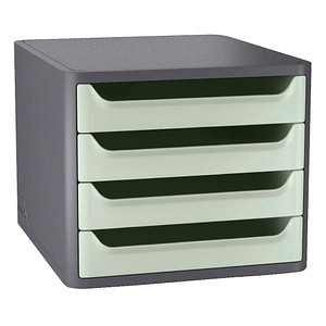 cep Schubladenbox 1400 FIRST  salbei 1014002331, DIN A4 mit 4 Schubladen, 1 St.