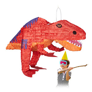 4052025280789 - Piñata rotorange Dinosaurier 4052025280789 relaxdays