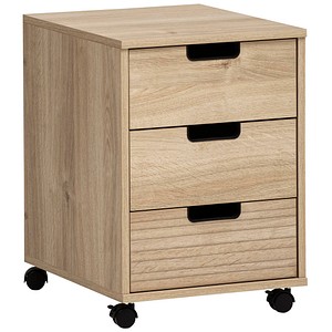 4027181124574 - Emmik Emmik Rollcontainer weiß-eiche 3 Auszüge 400 x 500 x 570 cm 4027181124574 MÖBELPARTNER