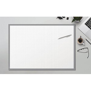 SIGEL Schreibtischunterlage Squared weiß/grau Papier 59,5 x 41,0 cm, 30 Blatt
