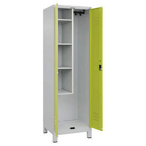4066681617803 - Putzmittelschrank Classic Plus 080110-00-S10025 clowngrün lichtgrau 600 x 500 x 1950 cm aufgebaut 4066681617803 C+P-Möbel