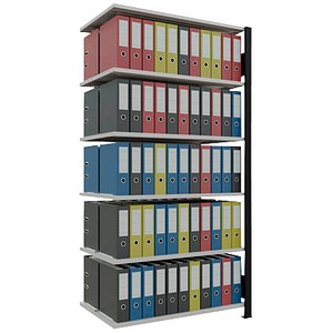 SCHULTE Anbau-Schwerlastregal MULTIplus150 36046-S schwarz/lichtgrau 100,0 x 60,0 x 200,0 cm