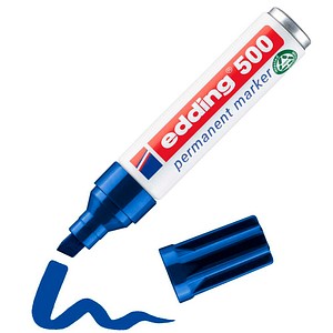 Edding Permanentmarker 500, 4-500003, blau, 2-7mm Keilspitze 4004764329649 Edding
