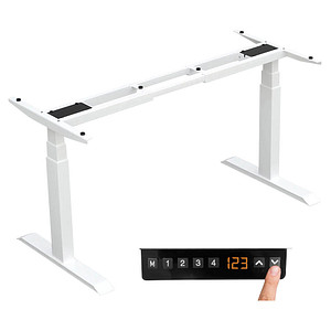 4250504563402 - höhenverstellbares Schreibtischgestell weiß ohne Tischplatte T-Fuß-Gestell weiß 1300 - 1600 x 570 cm 4250504563402 LMG