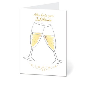 LUMA Jubiläumskarte Sektgläser LU1417 DIN B6, 1 St.
