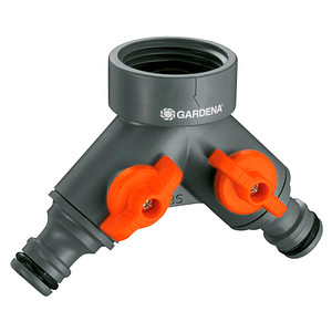 4078500094009 - GARDENA 00940-20 Kunststoff 2-Wege-Verteiler Steckkupplung 303 mm (1) IG mit Regulierventil