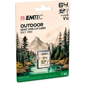 3126170183095 - EMTEC Speicherkarte SD UHS-I V10 OUTDOOR 64 GB 1 St