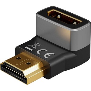 GOOBAY 72011 - Adapter HDMI Stecker/Buchse, 8K 60 Hz, 270° vertikal