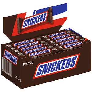 Snickers 32X50g - Thekendisplay - 32 Einzeln Verpackte Riegel - Candy-Creme - Karamell - Geröstete Erdnüsse - Vollmilchschokolade - Nussiger Snack. - Bild 4