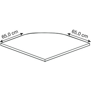 4260637312266 - Verbindungsplatte Amatis trüffeleiche dreieckig abgerundet 650 x 650 x 22 cm 4260637312266 - Verbindungsplatte Amatis trüffeleiche dreieckig abgerundet 650 x 650 x 22 cm