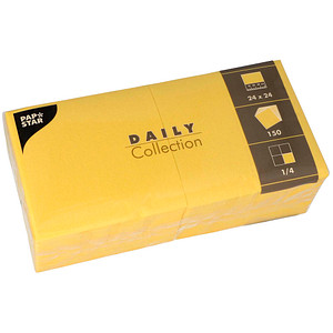 4002911893432 - Servietten Daily Collection gelb 2-lagig 120 x 120 cm 4002911893432 PAPSTAR 150 Stück