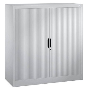 4025314902228 - Rollladenschrank mit Horizontal-Jalousie HxBxT 1230 x 1200 x 420 mm 2 Fachböden 3 Ordnerhöhen weißaluminium C+P