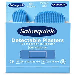 Salvequick® Pflaster Detectable 1009736V blau, 30 St.