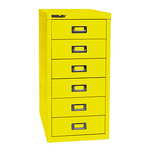 BISLEY MultiDrawer™ L296 Schubladenschrank gelb 6 Schubladen 27,8 x 38,0 x 59,0 cm