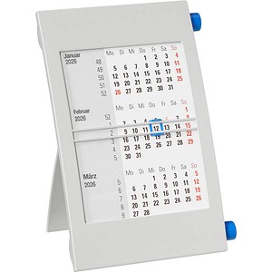Tischkalender Drehkalender 2026/2027 grau/blau, 1 St.