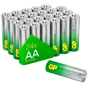 GP Batterien SUPER Alkali-Mangan Mignon AA 1,5 V, 24 St.
