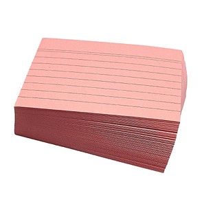 Karteikarten DIN A7 rosa liniert, 100 St.