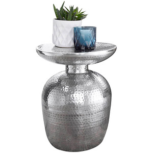 4250950272187 - WOHNLING Beistelltisch rund Aluminium silber 365 x 365 x 460 cm 1 St