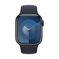 Apple Watch Series 9 41 mm Aluminium (GPS) Sportarmband M/L mitternacht >>  büroshop24 | Apple Watch