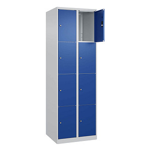 CP Schließfachschrank Classic Plus enzianblau, lichtgrau 080000-204 S10003, 8 Schließfächer 60,0 x 50,0 x 185,0 cm