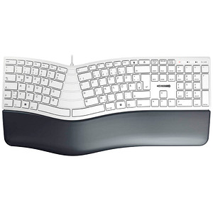 CHERRY KC 4500 ERGO Tastatur büroshop24 kabelgebunden weiß-grau 
