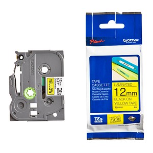 Beschriftungsband TZe-631 TZE631, 12 mm schwarz auf gelb