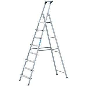 4003866441587 - Zarges - genietete Stehleiter eloxiert Scana s 8 Stufen
