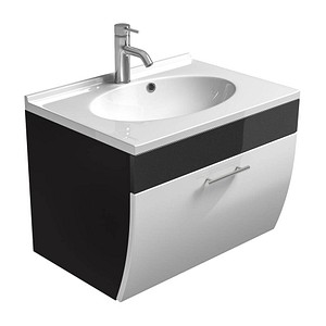 Waschtischunterschrank SALONA weiß/anthrazit