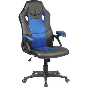 Gaming Stuhl Xanos 60003 blau, schwarz Kunstleder