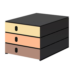 7612176090131 - Schubladenbox styroval pro feelings Birdy  gelb orange braun 14-8050Bi DIN C4 mit 3 Schubladen 7612176090131 styro
