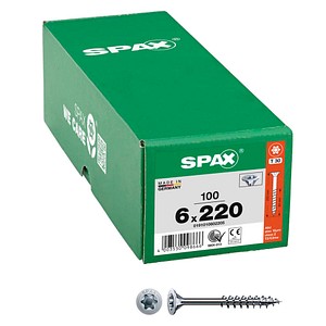 4003530098666 - 880910190060220 Schraube r 88091 Senkkopf T-STAR tg 6 x 220 68-T30 Stahl wi - Spax 4003530098666 - 880910190060220 Schraube r 88091 Senkkopf T-STAR tg 6 x 220 68-T30 Stahl wi - Spax