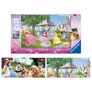 Ravensburger Disney Princess Zauberhafte Prinzessinnen Puzzle, 2 x 24 Teile
