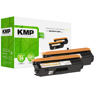 KMP B-T38D  schwarz Toner kompatibel zu brother TN325BK, 2er-Set