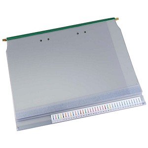 BOI Planettentasche Kunststoff grün DIN A4 3x Klemmleiste, 10 St.